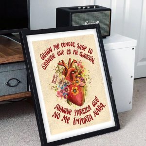 print enmarcado Quien me conoce sabe lo grande que es mi corazón