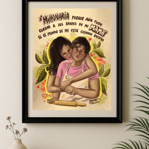 Print enmarcado.  Millonaria, porque aún puedo correr a tus brazos